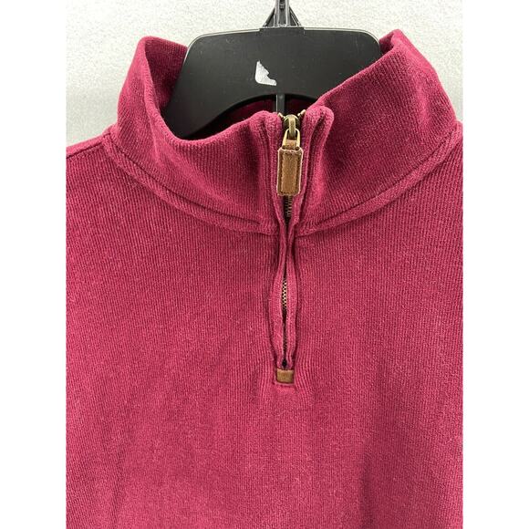 Polo Ralph‎ Lauren Sweater Mens X-Large Red 1/4 Zip Pullover Pony Logo Comfort - Picture 3 of 12